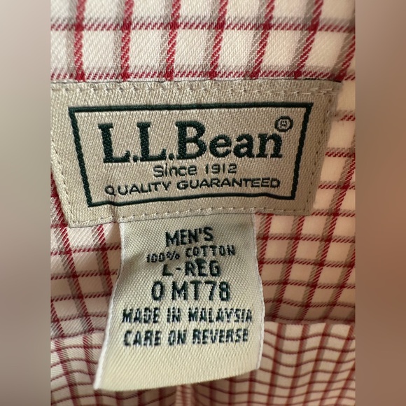 L.L. Bean Men's Checkered Shirt size large reg.  C33 - Picture 1 of 7